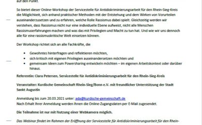 Webinar – Privilegienkritik und Powersharing