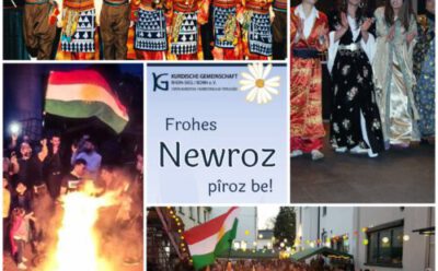 Newroz pîroz be  –  Ein frohes Newroz-Fest