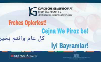 Frohes Opferfest! Cejna We Pîroz be!