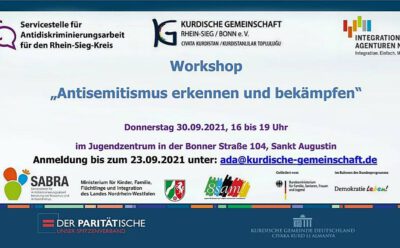 Workshop Antisemitismus erkennen und bekämpfen 30.09. Sankt Augustin