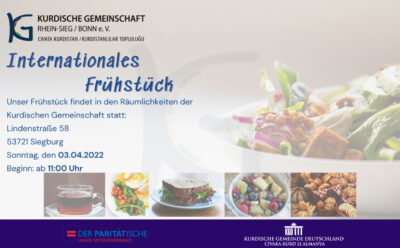 Wir starten mit unserem internationalen Frühstück in den 03.04.2022