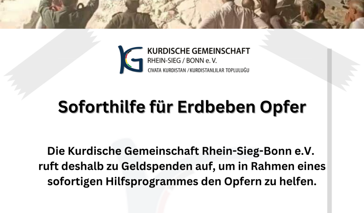 Soforthilfe für Erdbebenopfer