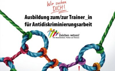 NEU: Ausbildung zum/zur Trainer_in für Antidiskriminierungsarbeit