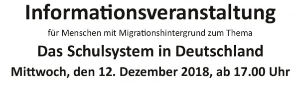 Informationsveranstaltung Schulsystem