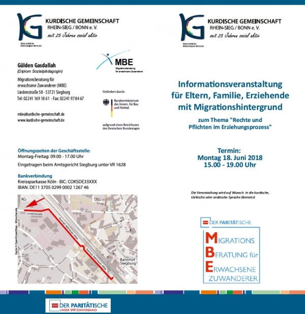 informationsveranstaltung – Rechte und Pflichten von Eltern und Kinder