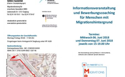 informationsveranstaltung – Ausbildung und Bewerbungscoaching