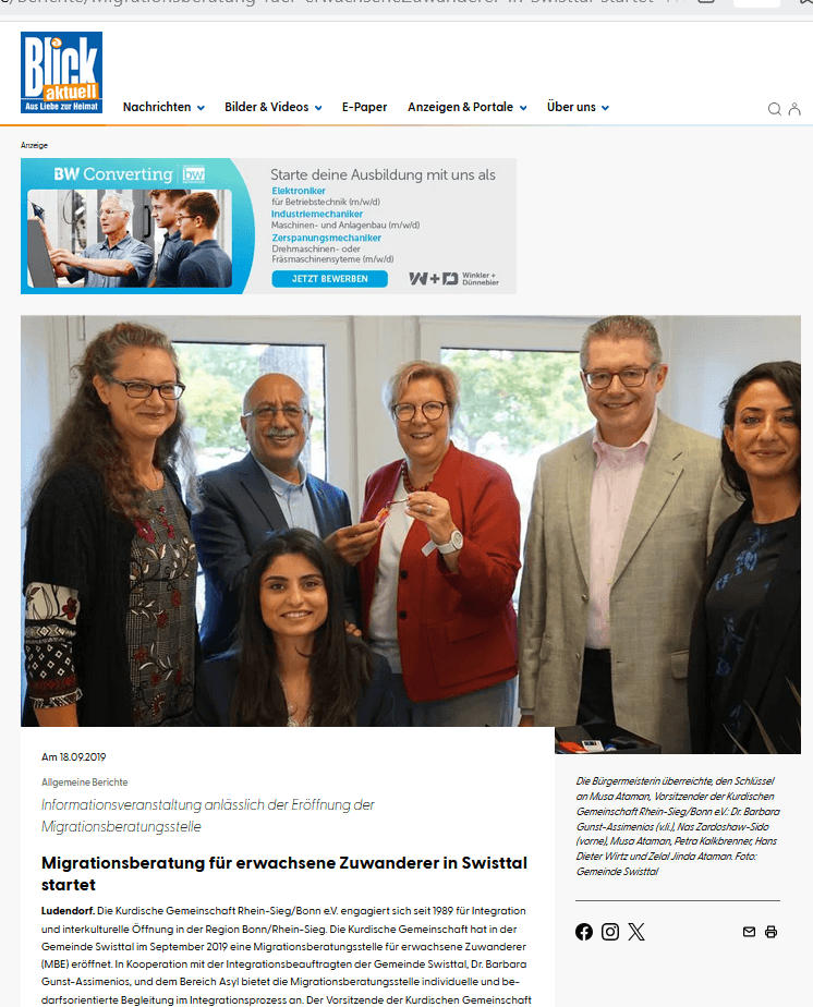 Migrationsberatung für erwachsene Zuwanderer in Swisttal startet