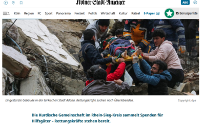 Erdbeben: Kurdische Gemeinschaft sammelt Geld für Hilfsgüter